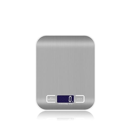 Báscula de cocina Báscula de cocina digital de 10 kg, báscula electrónica for alimentos, báscula doméstica de acero inoxidable, instrumento de pesaje con báscula personal LCD de 1 g Utensilios de coci