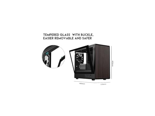 Carcasa para computadora de juegos DIYPC con 4 ventiladores PWM y puerto Type C rápido 5