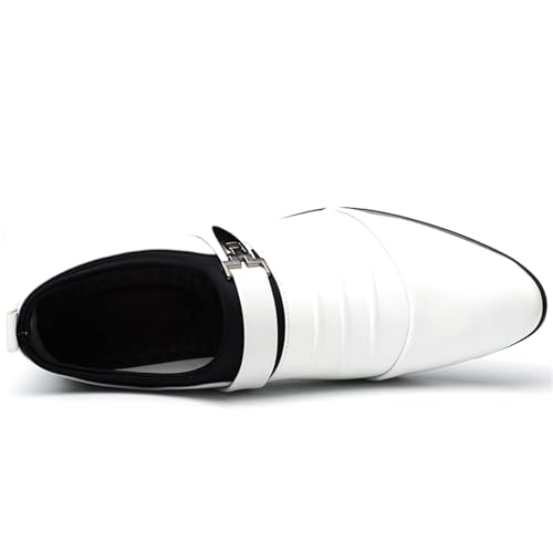 Men's Strap Buckle Slip-on Dress Loafers Shoes Formal Tuxedo Leather Shoes for Male Business Work Office2