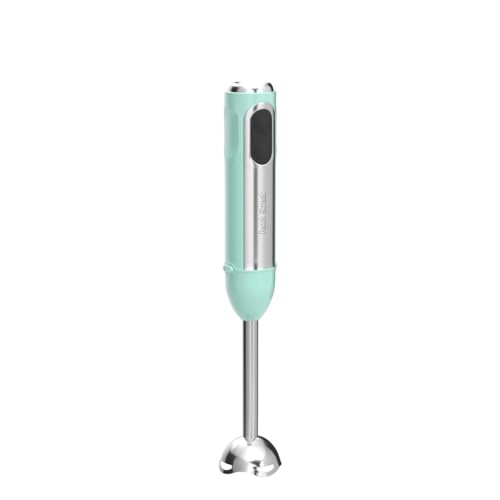 Powerful Immersion Blender, Electric Hand Blender 500 Watt with Turbo Mode, Detachable Base. Handheld Kitchen Blender Stick for Soup, Smoothie, Puree, Baby Food, 304 Stainless Steel Blades (Aqua) by Peach Street - Image 4