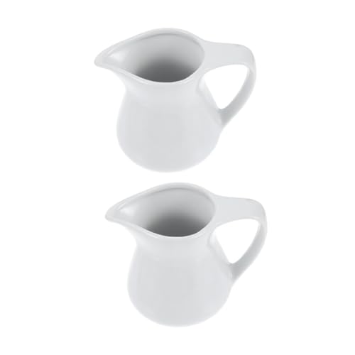 NAMOARLY Cup Latte Art Set Ceramic Latte Cups Syrup Pitcher Mini Milk for Tea Coffee Random Style