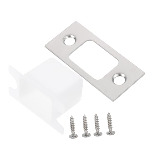 CRILSTYLEO 4 Juegos guía de cerradura de puerta cubiertas de puertas cerraderos para puertas exteriores refuerzo de la puerta principal cerraderos para puertas interiores Acero inoxidable