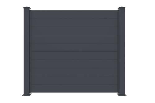 Casanoov Sichtschutzzaun aluminium 1,9m NIESEN H.170cm grau