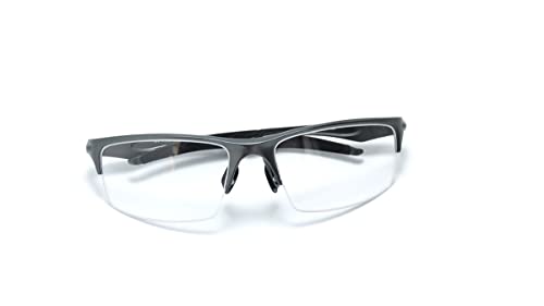 Óculos Armação Masculino Alumínio Com Lentes Sem Grau Br-3918 (Cinza-Escuro)
