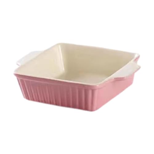 FytStycale Baking Dishes, Porcelain Baking Dishes with Handles, Ceramic Bakeware Bakeware Tray, Lasagna Pans Practical And Versatile, for The Oven And Grill, Square