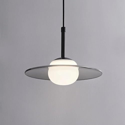 Lustre d'îlot de cuisine industriel en verre fumé pour salle à manger