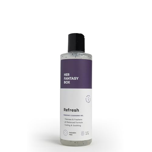 Her Fantasy Box | Refresh pH Balancing Shower Gel - Natural Feminine Hygiene Solution for Gentle Cleansing, Odor Control, and Skin Nourishment - pH-Balanced Formula for All Skin Types (8 oz)