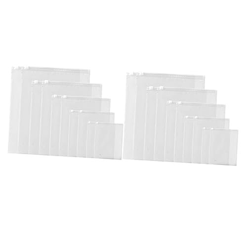 PRETYZOOM 10pcs Frosted Zipper Clothes Storage Bags Thickened Packing Pouches for Travel Self-Seal Clothing Organizers for Sweaters and Garments