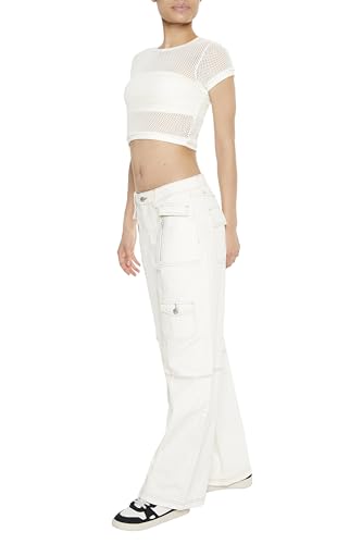 Forever 21 Women's Straight-Leg Cargo Pants3