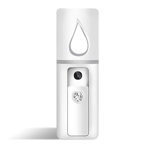 Tomedeks Nano Pulverizador Facial Recargable, Mini Vaporizador Portátil, Bruma Hidratante, Cuidado de la Piel, Vaporizador de Rostro, Hogar Viaje, Blanco