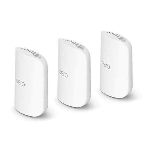 Amazon eero Pro 7 tri-band mesh Wi-Fi 7 router (newest model) – Supports internet plans up to 5 Gbps, Coverage up to 560 m², 3-pack