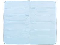 Newgen Medicals Kühlmatte: Kühlende Matratzenauflage, 90 x 90 cm, wiederverwendbar, blau (Kühlmatratze, Kühlende Matratze, Klimaanlage fürs Bett)