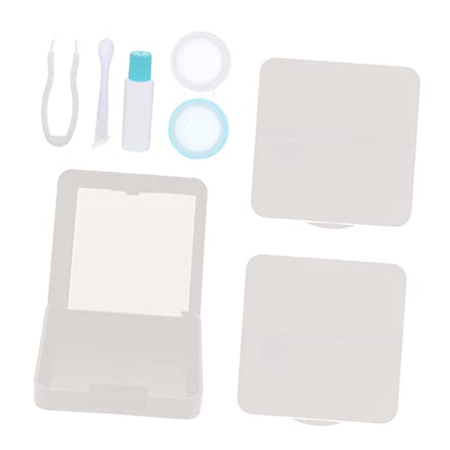 Holibanna 3 Ensembles Étui à Lentilles de Contact Portable Voyage pour Lentilles Blanches Kit de Rangement Compact pour Voyage