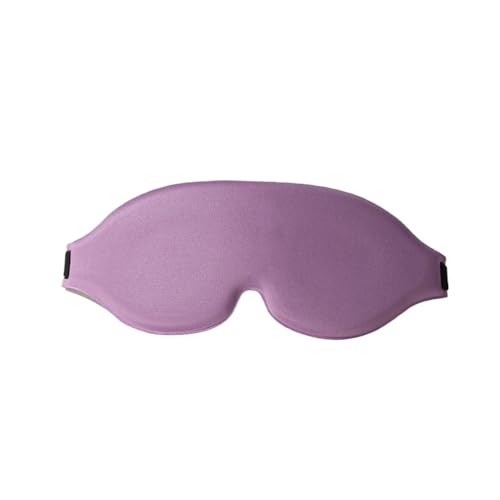 Angodaアイマスク 睡眠用 シルクアイマスク 天然シルク素材 通気性 圧迫感なし アイマスク 遮光 速眠用品 超軽量 洗濯可能 長さ調節自在 男女兼用 3D立体型 軽量 昼寝用 旅行用 (紫)