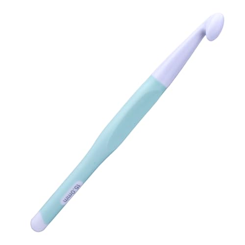 Large Crochet Hook, 15mm Plastic Big Crochet Hook for Chunky Yarn with Ergonomic Handle Professional Weaving Tool for DIY Knitting Supplies Blankets Shawl Carpet