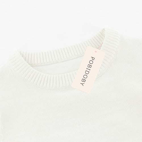 Image of POBIDOBY Sweater for Girls & Boys, Purcotton Pullover Knit Sweater for Uniform
