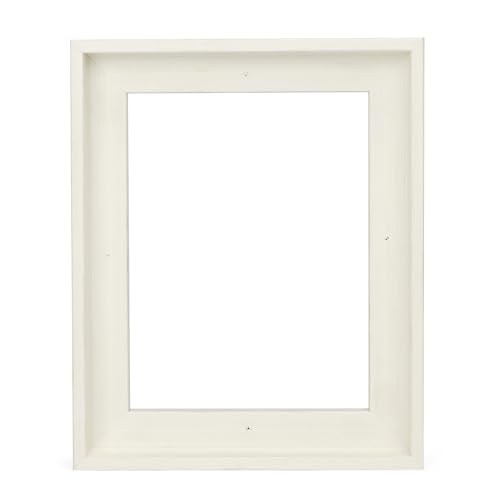 Image of CANFRAVAS 8x10 Solid Wood Canvas Floater Frame, Wood Floating Frames, Floater Frame for 0.6 inch-0.8 inch Deep Canvas Paintings (8 inchx10 inch, Creme White)