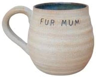 Coffee mug for FUR MUM tea cup hand thrown stoneware pottery ceramic handmade wheelthrown mother ma mom mummy ready to ship