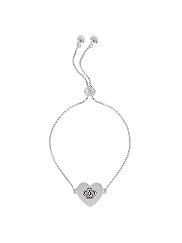 Juicy Couture Reversible Heart Adjustable Bracelet for Women (Silver)
