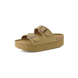 CUSHIONAIRE Women’s Plane Platform Footbed Sandal With +Comfort, Wide Widths Available