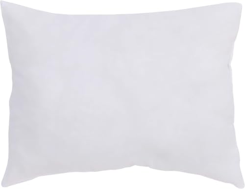 Image of Soft White Small Pillow Insert 13 inch x 10 inch x 4.5 inch Extra Soft Yet Supportive Perfect for Cars, Airplanes, Strollers or Any Travel (Pack of 6)