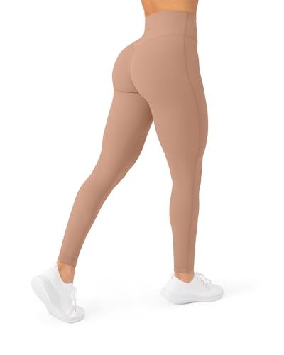 PAVOI ACTIVE Buttery Soft Workout Leggings for Women - High Waisted No Front Seam Gym Leggings Yoga Pants - FlexFlow, Full Length - Small, Sienna