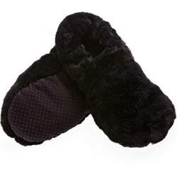 PELUCHO Chaussons Bouillotte Noir