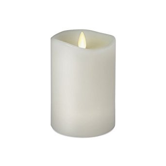 Luminara Flameless Candle - Unscented White Wax 360 Pillar - 4 in