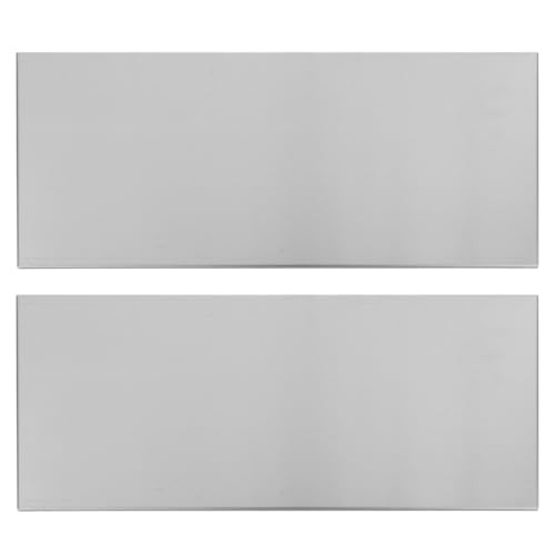 Warmhm Plaques Nominatives Adhésives En Métal Inox Brossé 25x11 Cm, Lot De 2, Autocollantes Sans...