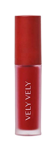 VELY VELY Mousse Tint - Vivid Bright Color Moisturizing Lightweight Velvet Lip Stain (4.8 g/0.16 fl oz) #Secret Red
