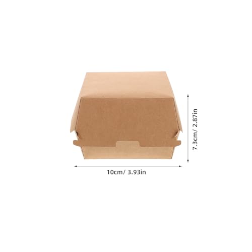 Caja de papel kraft para sándwiches sin goteos de aceite en entregas de comida rápida 3