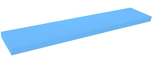 HERSIG - Estanteria Madera | Estanteria Flotante - Balda Flotante - Color Azul - 120 x 23,5 x 3,8 cm