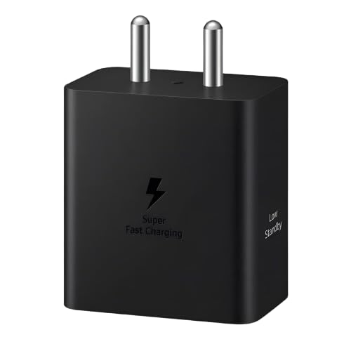 Original Samsung 45W Type C PD Super-Fast Charger Adapter for Samsung S25 Ultra/Edge/S25/S24 Ultra/S24/S23 Ultra/Z Fold 7 /Flip7/M17/Tab S10 Ultra/S9/A9 Plus| Pad|Laptop|Tab|Chromebook- 45Watt, Black