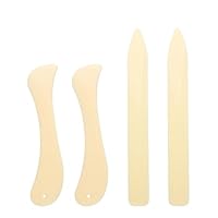 4 Stück Falzbei,Falzbein für Papier,Origami Werkzeug,Falzbein aus Künstlicher Knochen,Bone Folder Falzbein,für Origami Papierhandwerk Kartenherstellung Lederverarbeitung,Kunststoff Falzbeil Basteln