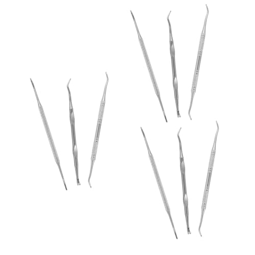 NULYLU 3sets Ingrown Toenail Tool Stainless Steel Kit Toe Nails Tools for Clean and Tidy Fingernails 3pcs*3