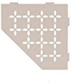 Schluter Systems Pentagonal Corner Shelf-E - Floral Design - Cream - (SES2D5TSC) Kerdi-Line Shower Acessory