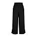 Beessbest Womens Barrel Harem Cotton Linen Pants Wide Leg Seamed Pants Baggy Palazzo Elastic Waist Pant with Side Pockets Black