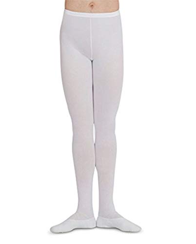 1097 Boys White Footed M Stevens MILISKIN Dance Tight Child Medium