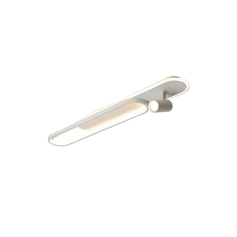 Lustre moderne LED 60cm blanc avec spots pour salon