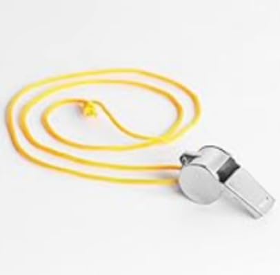 Metal Whistle with Lanyard, Outdoor Tools Rescue, Referee and Officials Whistle, Training School Football Soccer Rugby Sport Loud Referee, Coach and Referee Gear