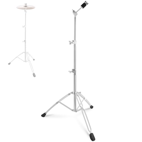 RANMING Heavy Duty Straight Cymbal Stand 28mm Pipe- Double Braced with Memory Lock & Quick Release...