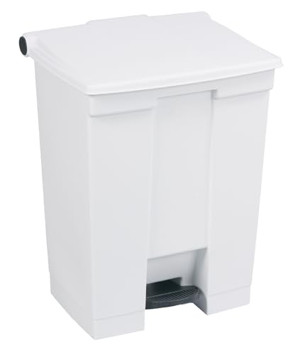 Image of Rubbermaid Commercial Products Legacy Step-On Trash Can, 18-Gallon, White, Hands-Free Garbage Can for Medical Waste in Hospitals /Lab /Emergency /Patient Rooms
