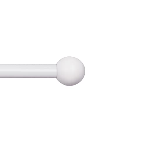 Bestlivings Lot de 2 embouts pour tringle à rideaux extensible (blanc/boule) - Diamètre intérieur : 13 mm et Ø 16 mm - Décoration design moderne pour...
