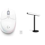 Logitech G705 Wireless Gaming Mouse, Customizable LIGHTSYNC RGB Lighting, Lightspeed + Litra Beam LX Premium Dual-Sided RGB LED Streaming Key Light