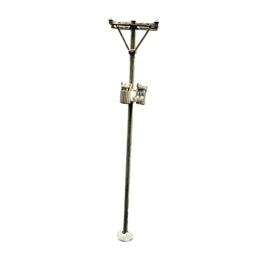 Menolana Miniature Utility Pole Model Display Prop 1:64 Easy to Install Decorative for Roadside Street Train Railway Scene, no Box and Wires Length 16.8cm