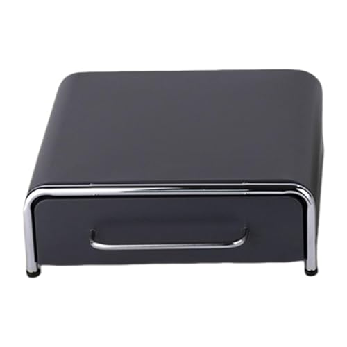 Soporte y dispensador de cápsulas de café, organizador de cápsulas de café de metal resistente para cocina o escritorio, 30 x 31 x 11 cm, elegante diseño negro y gris, perfecto para cápsulas Nespresso