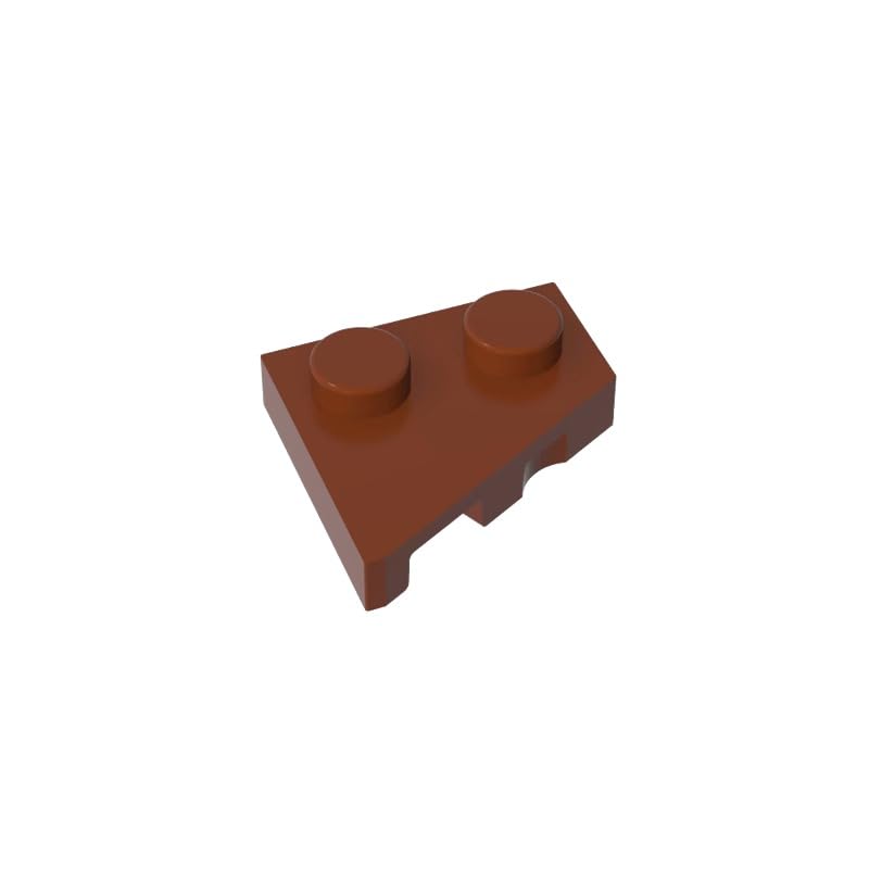 XYEIUGO 24307 Circular Plate Wedge Plate 2x2 Right, Reddish Brown, 50 PCS — image 1
