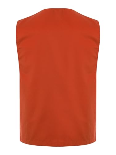 Unisex Boys Girls Irregular Hem Volunteer Vest Button Up Social Activity Waistcoat Waiter Bartender Uniform2