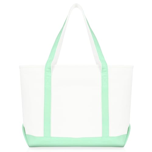 Image of DALIX 23 inch Premium 24 oz. Cotton Canvas Shopping Tote Bag