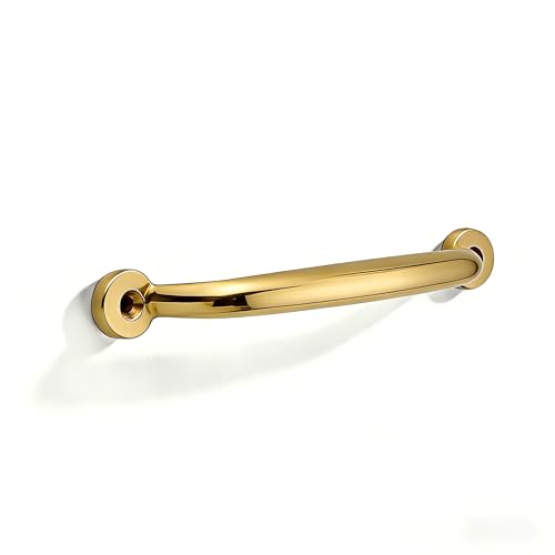 khtumeware Luxury 5-Pack 100% Solid Brass Cabinet Pulls 5 Center-to-Hole Pulls in Unlacquered Brass Finish for Drawers & Doors